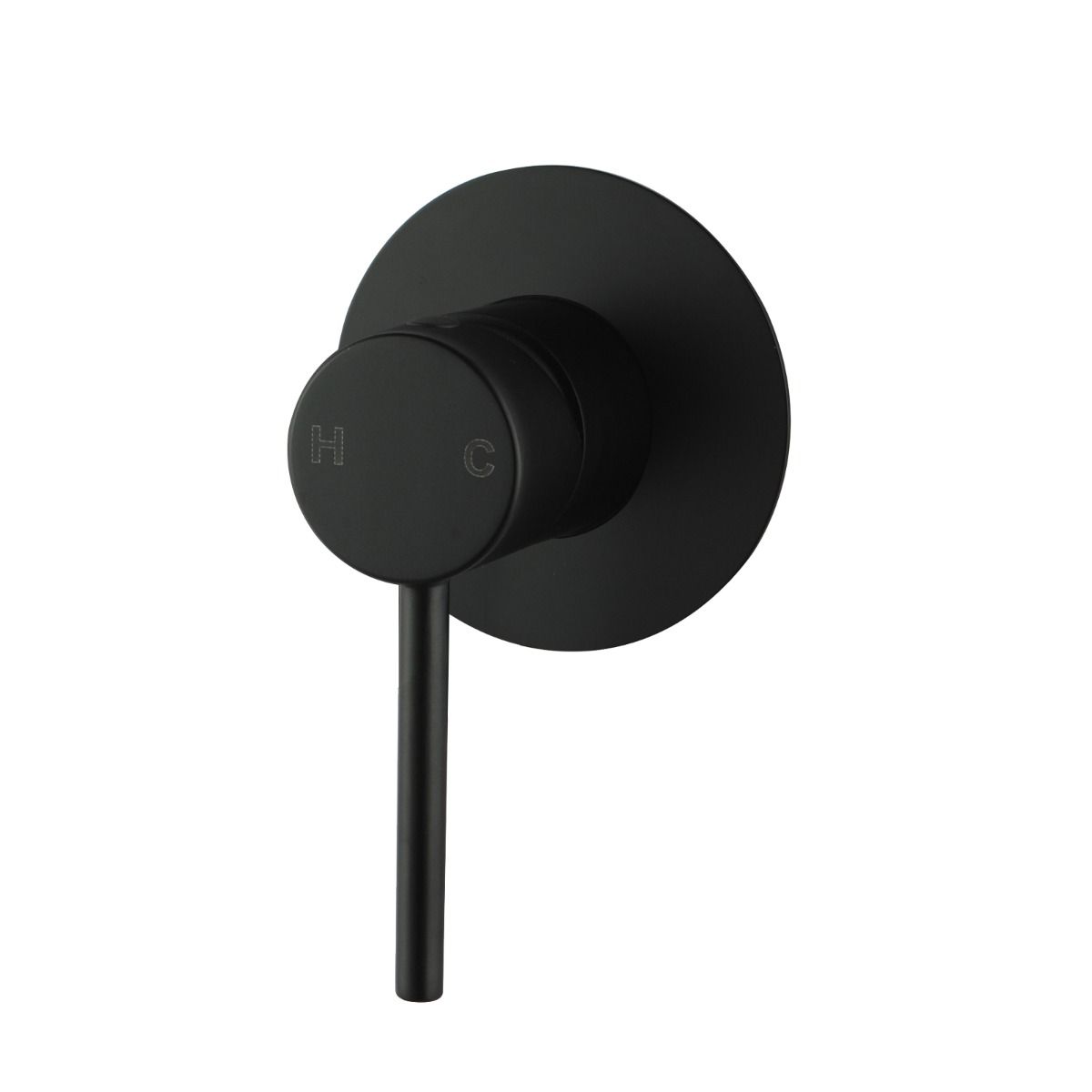 Norico Pentro Matte Black Round Shower Mixer with 65mm Thin Plate
