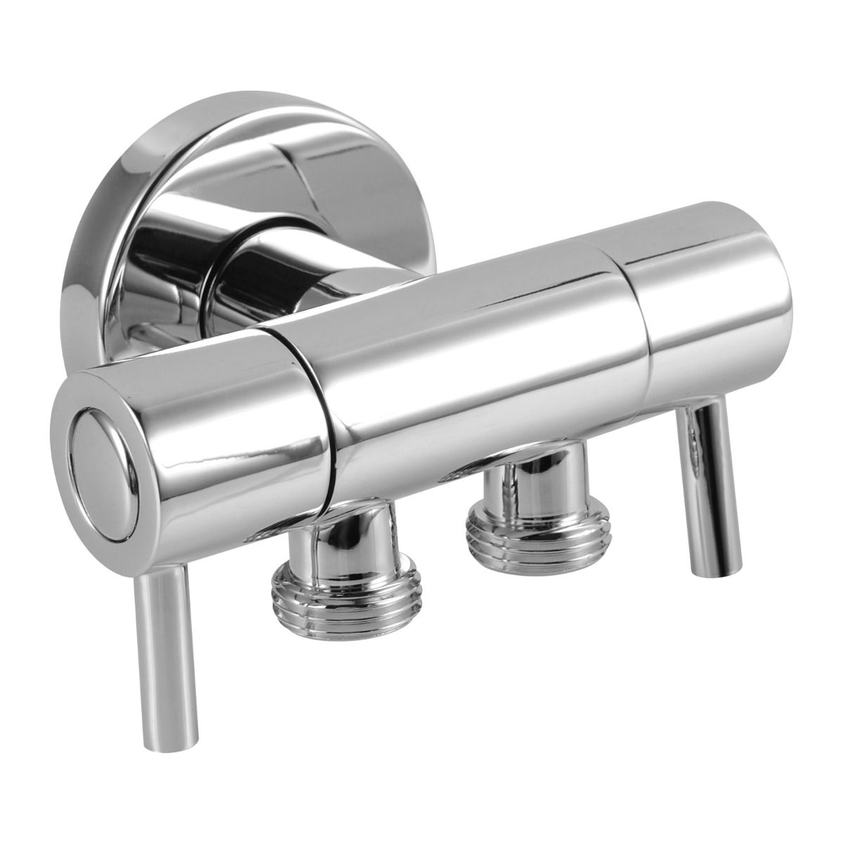 Bathroom Solid Brass Chrome Toilet Bidet Spray 1 Inlet 2 Outlet Diverter Only