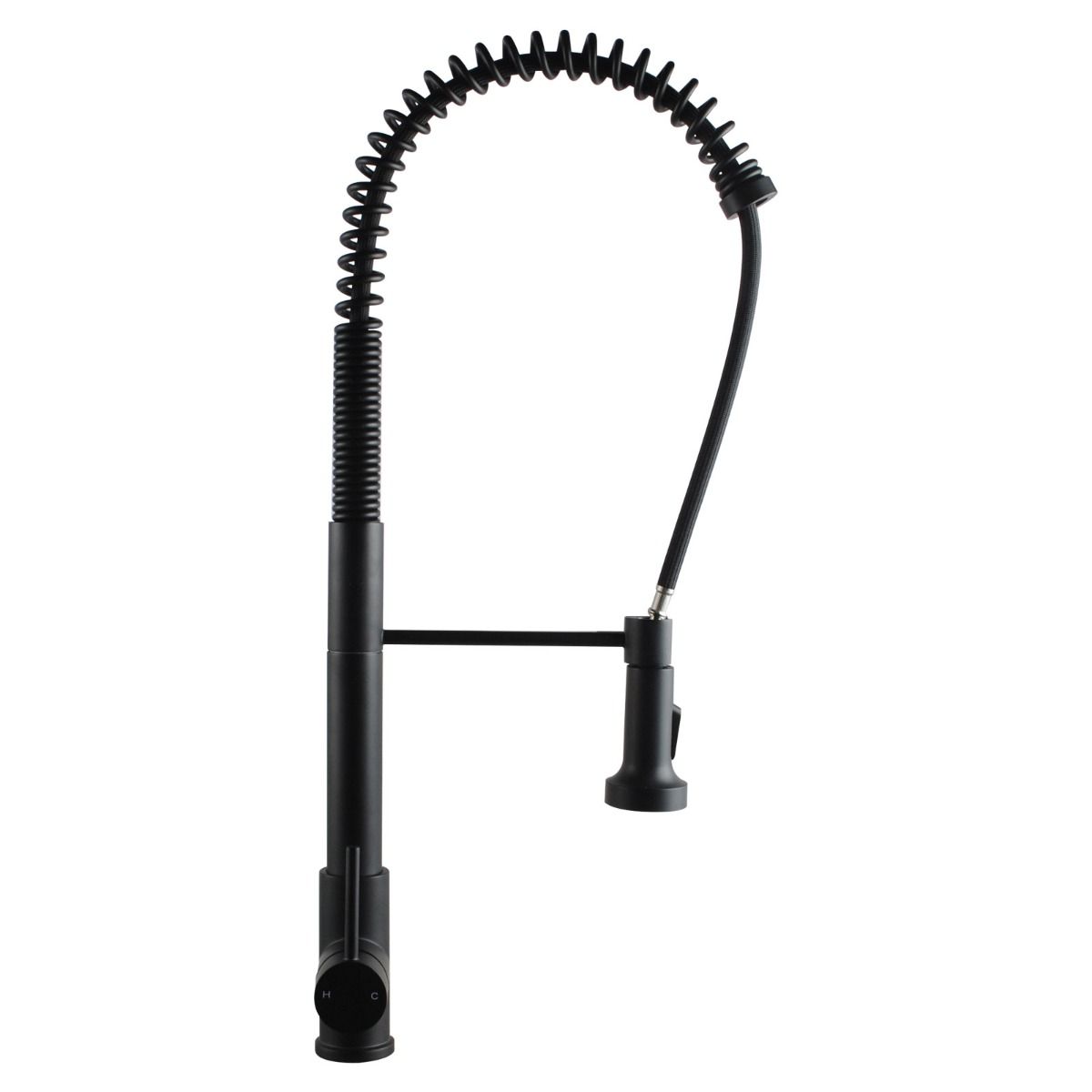 Tall Spring Black Pull Out Kitchen Sink Mixer Tap