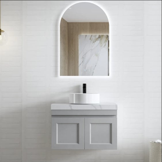 OTTI HAMPTON MARK II MATTE GREY 750MM WALL HUNG VANITY