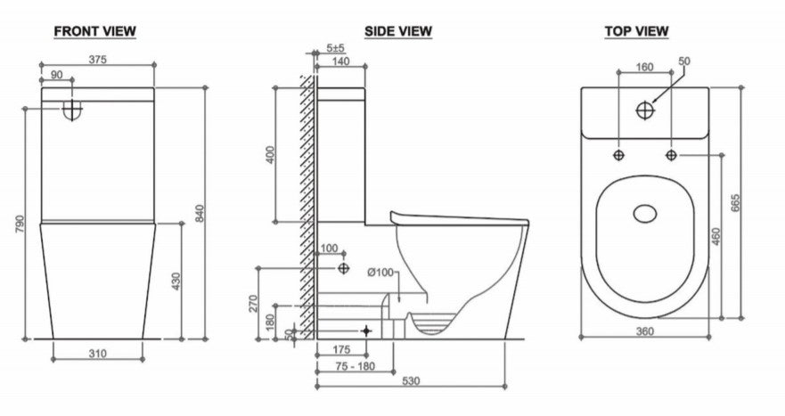 INSPIRE FEANZA IFTSPKVA TORNADO-X TOILET GLOSS WHITE