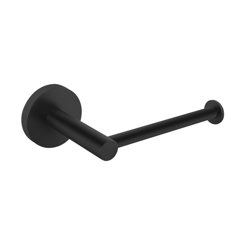 LUCID PIN Black Round Stainless Steel Wall Mounted Toilet Paper Roll Holder