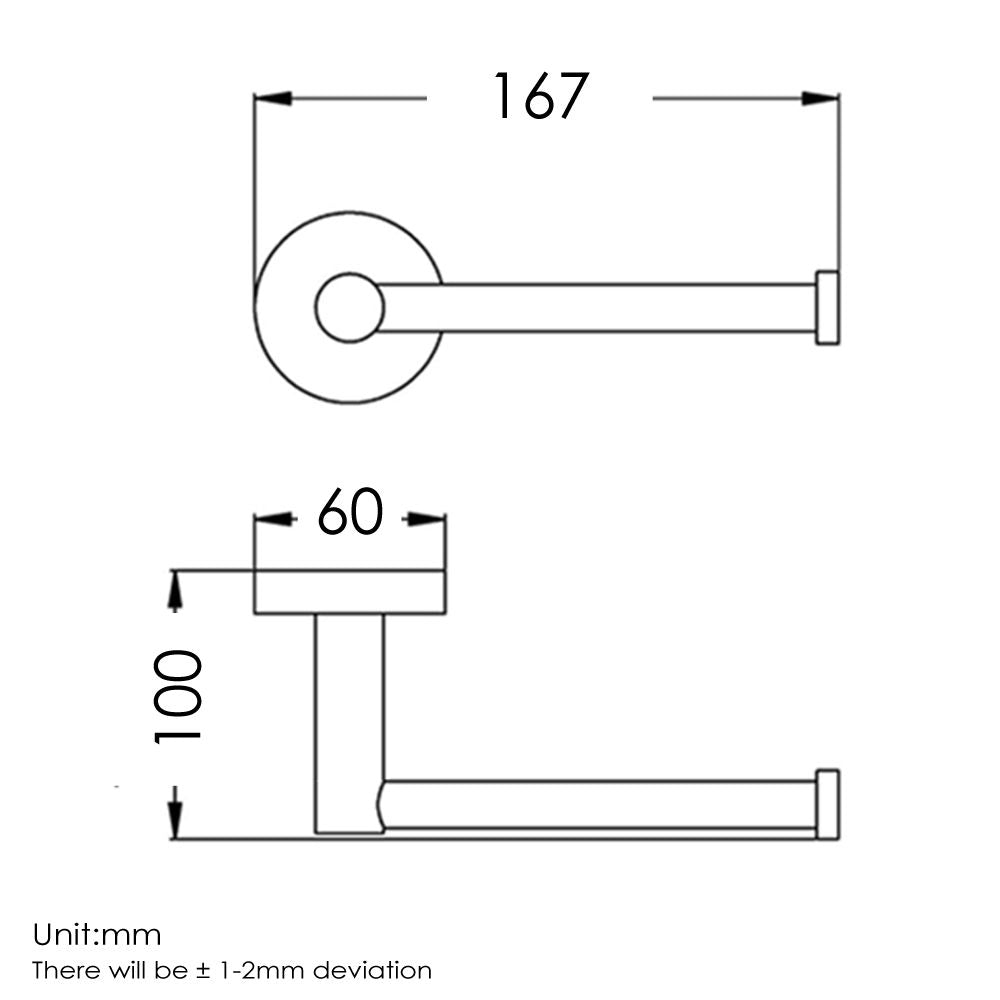 Pentro Brushed Nickel Toilet Roll Holder