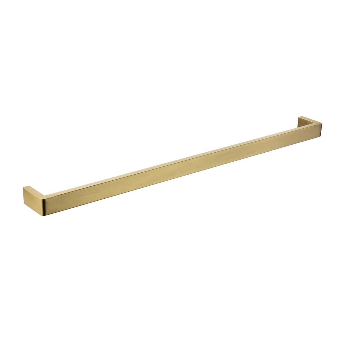 Cavallo Brushed Yellow Gold Square Single Towel Rail 800mm