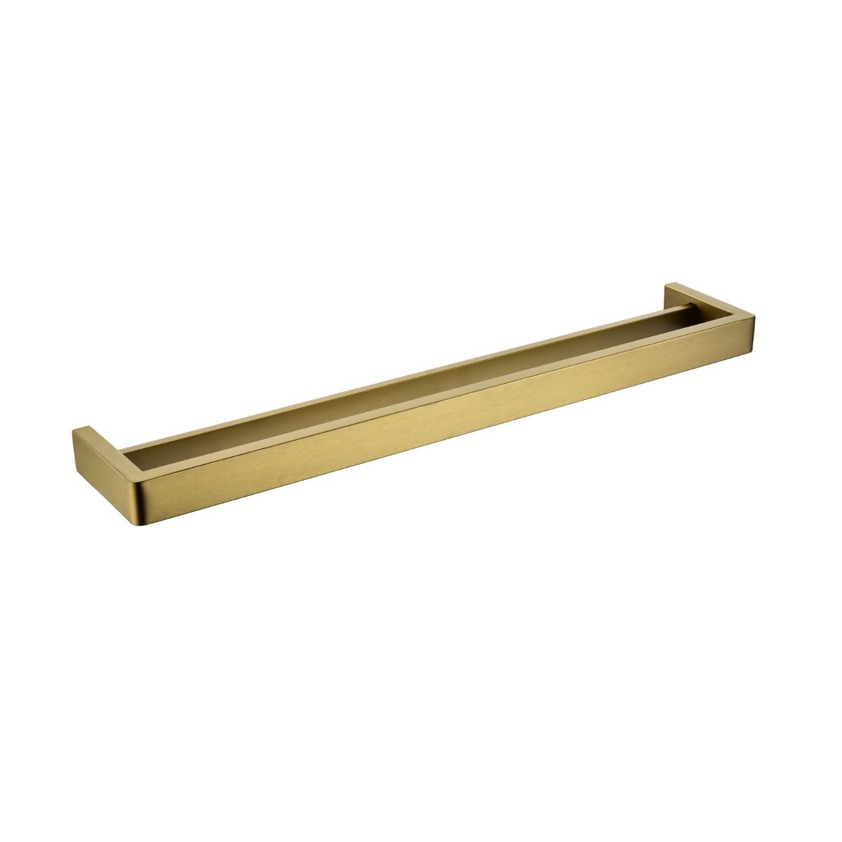 Cavallo Brushed Yellow Gold Square Double Towel Rail 600mm