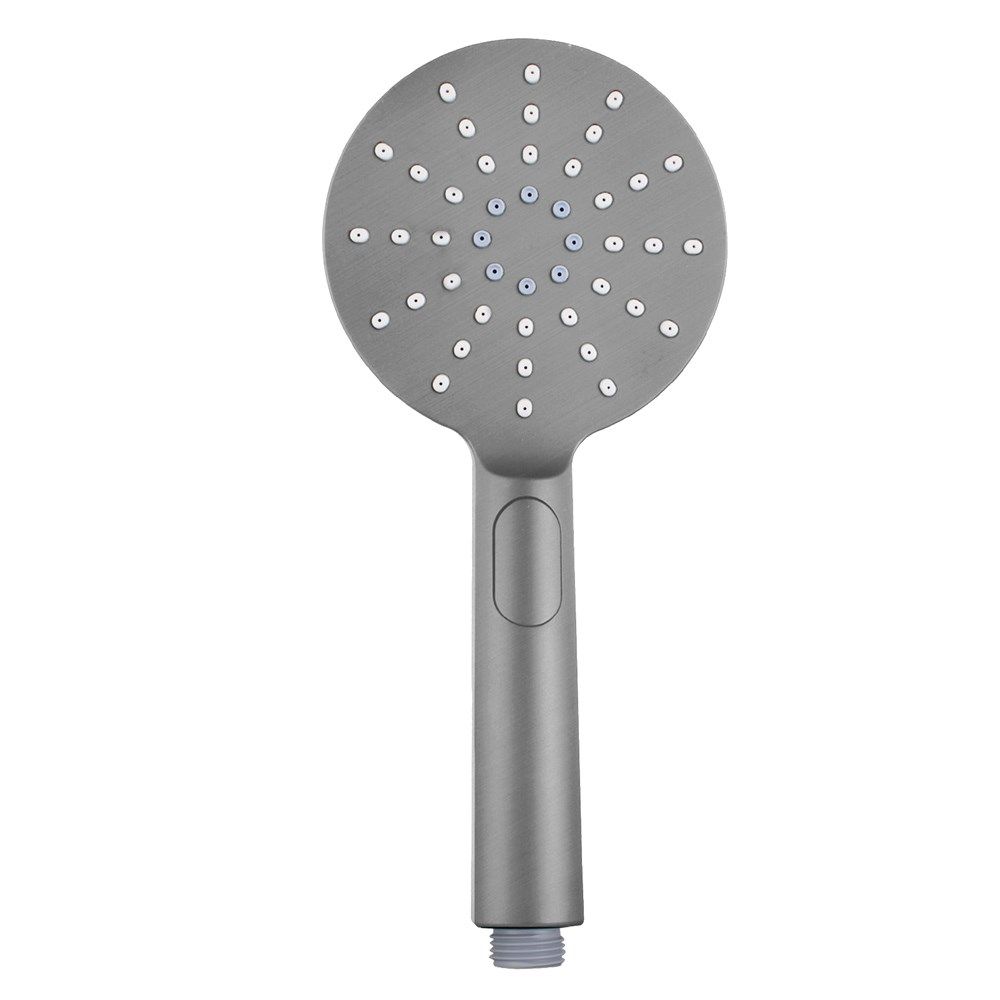 Round Brushed Nickel ABS 3 Function Handheld Shower