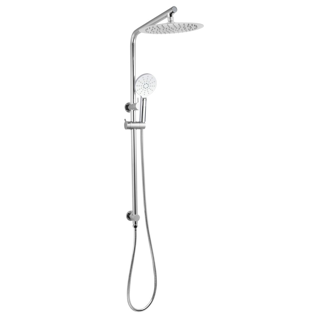 10&#39;&#39; Right Angle Round Chrome Shower Station Top Inlet