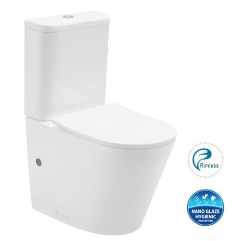 INSPIRE OASIS RIMLESS TOILET SUITE GLOSS WHITE