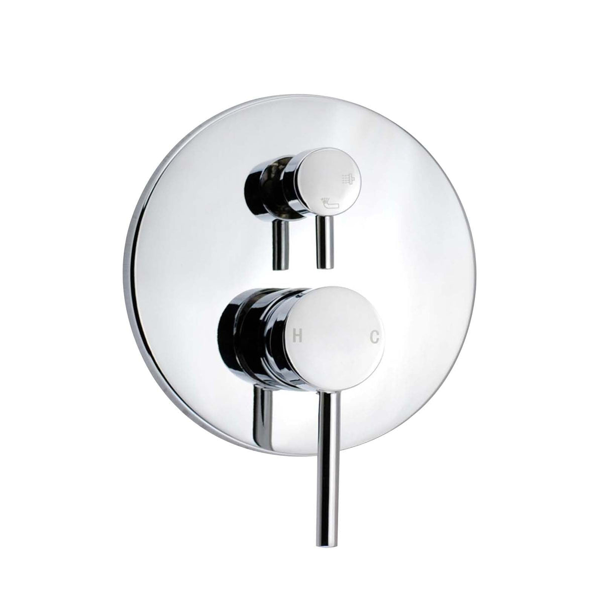LUCID PIN Round Chrome Shower/Bath Mixer Diverter(color up)