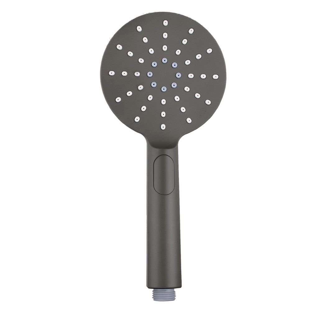 Round Gun Metal Grey ABS 3 Function Handheld Shower