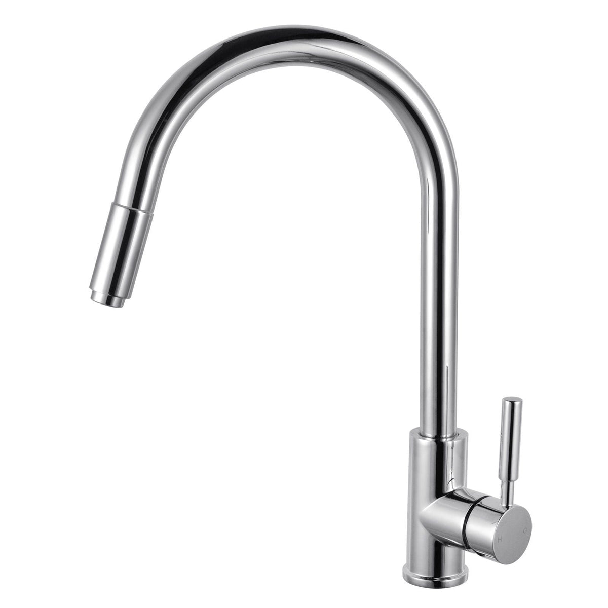 Round Chrome Pull Out Kitchen Sink Mixer Tap