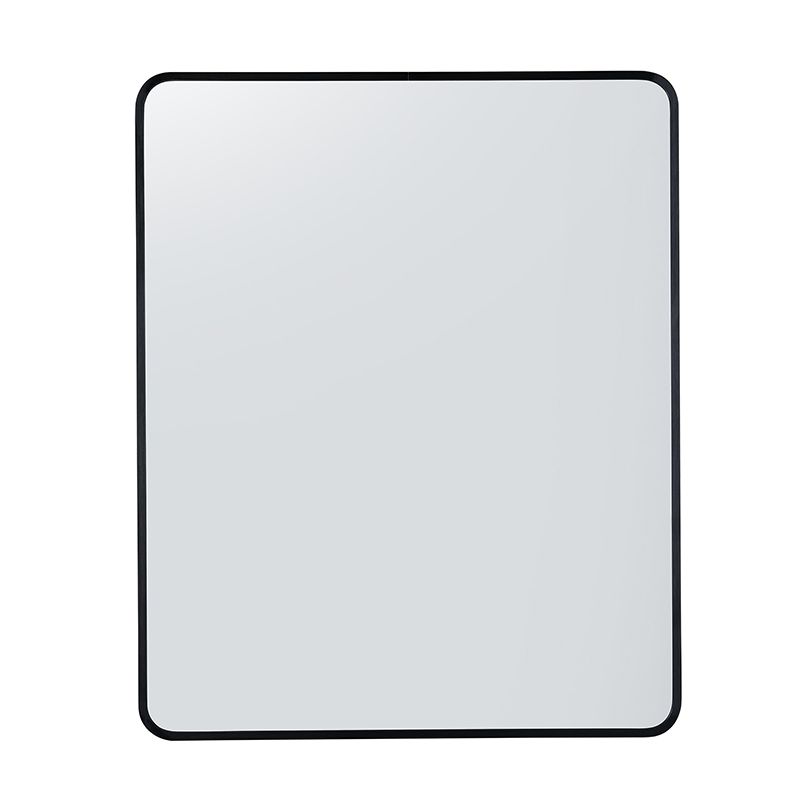 650*800*40mm Square Black Aluminium Wall Mirror