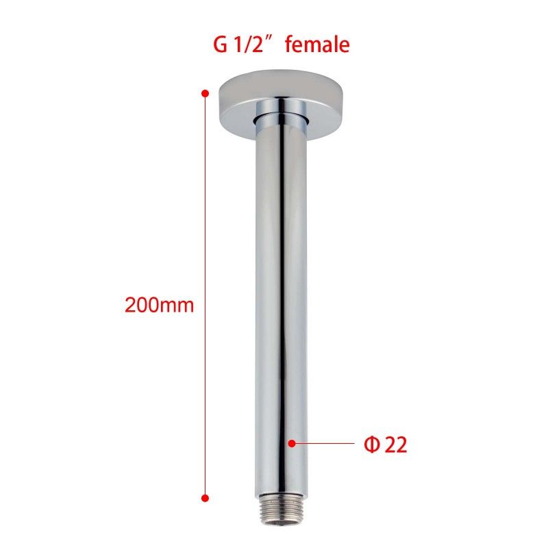 Pentro Brushed Nickel Round Ceiling Shower arm 200mm