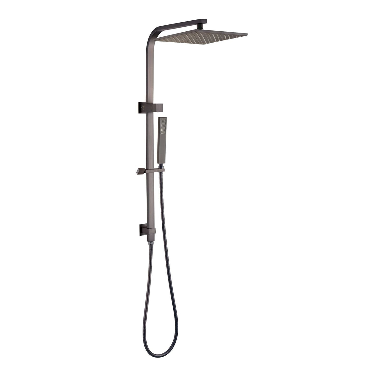 10&quot; Square Gun Metal Grey Shower Station(ABS/Brass,Top Water Inlet)