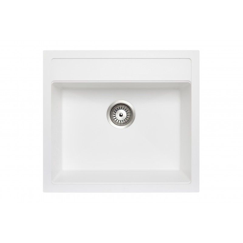 560 x 510 x 200mm Carysil Waltz 560 Single Bowl Granite Top/Flush/Under Mount Kitchen/Laundry Sink