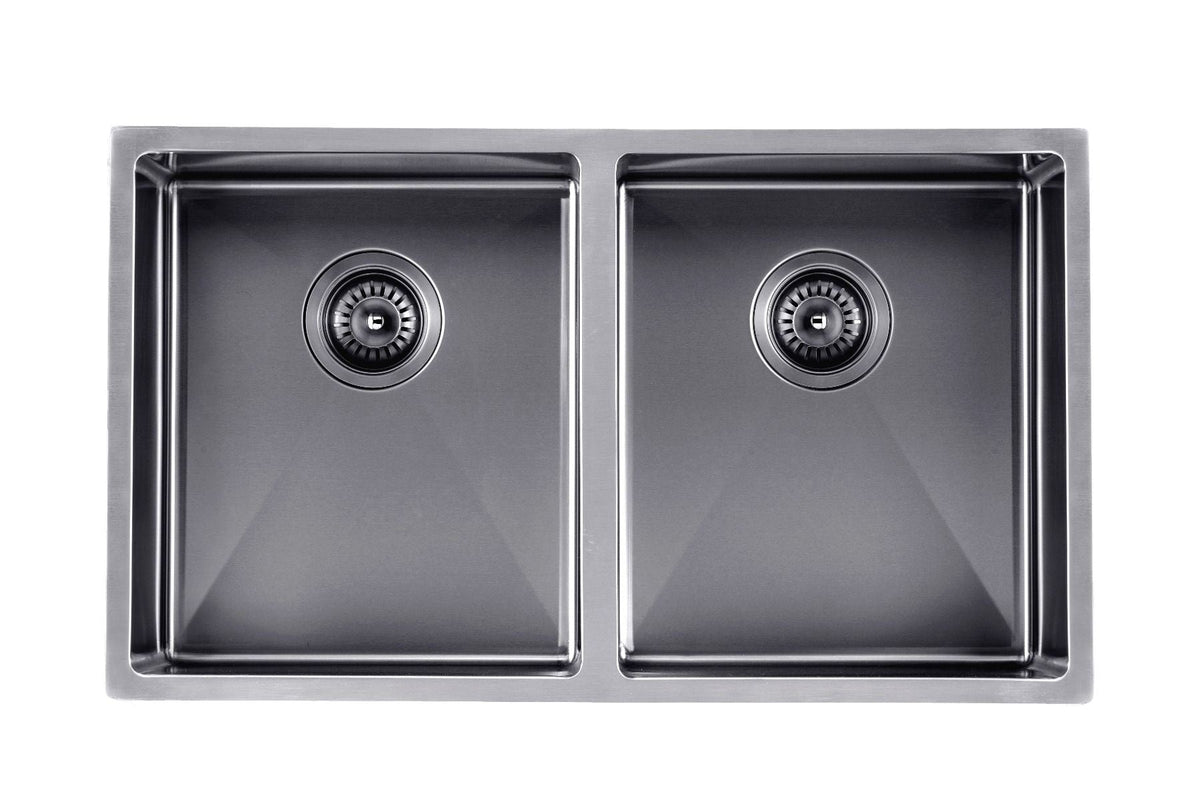 820x457x230mm 1.2mm Handmade Top/Undermount Double Bowls Kitchen Sink