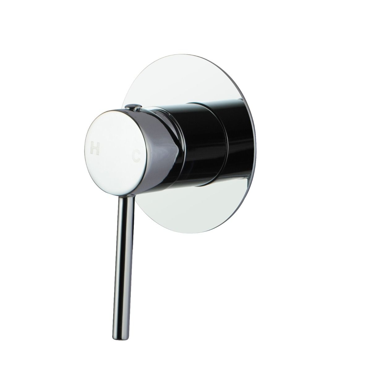 Norico Pentro Chrome Round Shower Mixer with 65mm Thin Plate