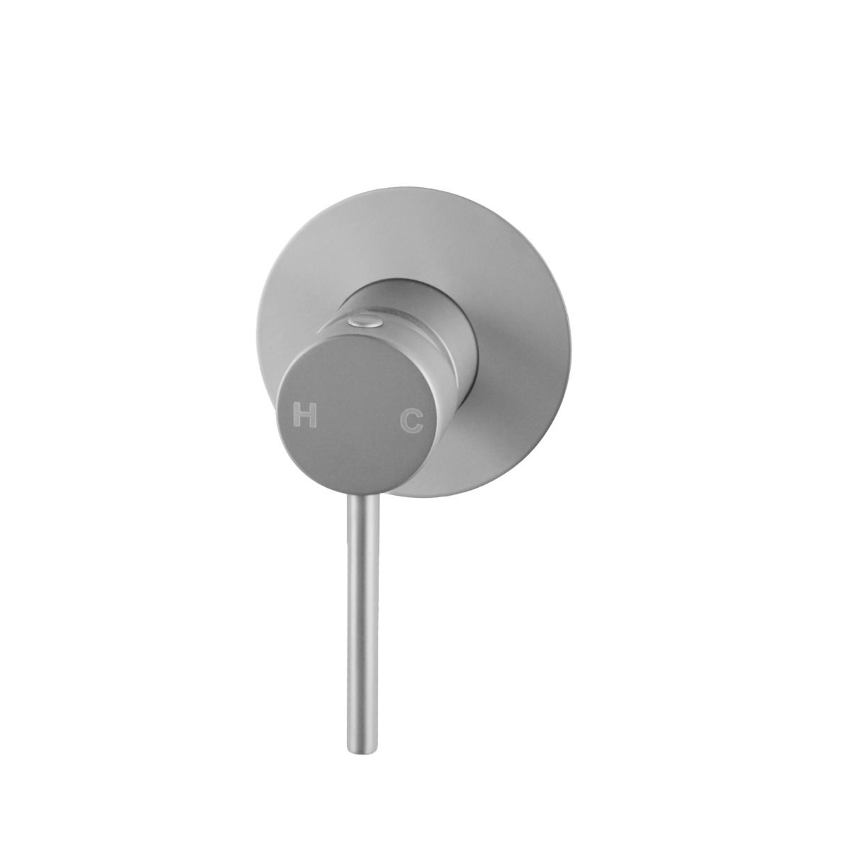 Pentro Brushed Nickel Round Shower Mixer with 65mm Thin Plate