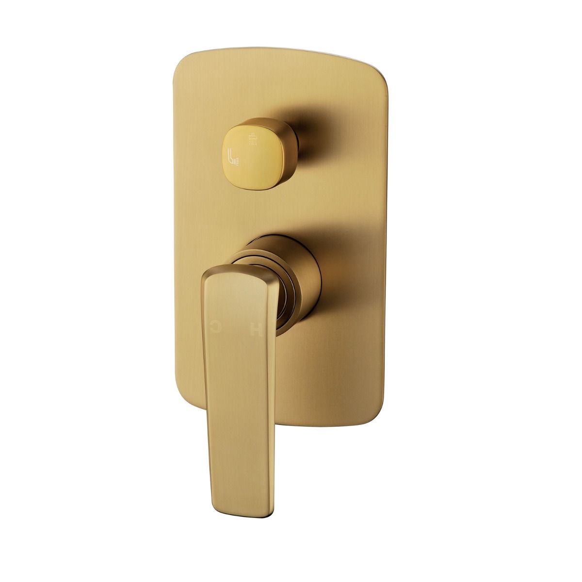 Norico Esperia Brushed Yellow Gold Wall Mixer with Diverter