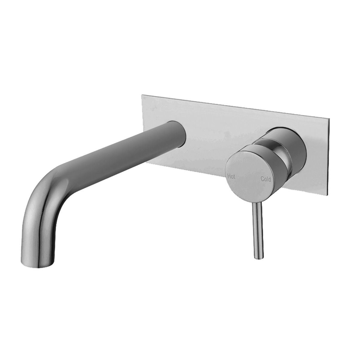 Norico Pentro Brushed Nickel Wall Mixer With Round Spout